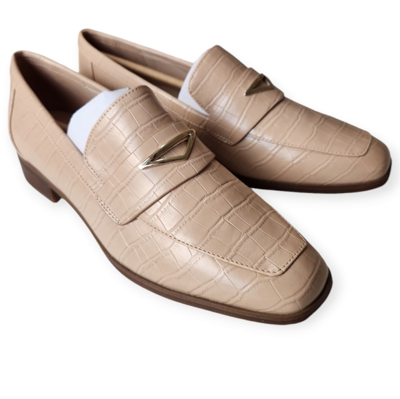 Aldo Hanak Bone Croc Slip-on Loafers size 8 NWOT - Picture 1 of 10
